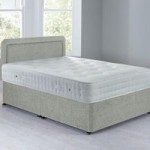 Lucia Sprung Edge Divan Set – 0 Drawer Grace Sky