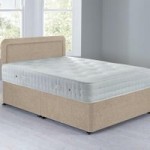 Lucia Platform Top Divan Set – 0 Drawer Chenille Shell