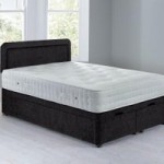 Lucia Front Opening Divan Set – Ottoman Chenille Charcoal