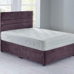 Havana Platform Top Divan Set – 2 Drawer Crushed Velvet Amethyst