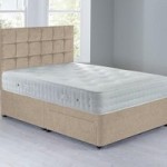 Cuba Platform Top Divan Set – 2 Drawer Chenille Shell