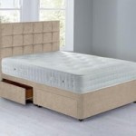 Cuba Platform Top Divan Set – 4 Drawer Chenille Shell