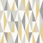 Triangle Ochre Wallpaper Grey / Ochre