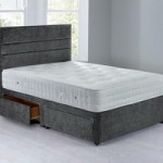 Havana Sprung Edge Divan Set – 4 Drawer Grace Pewter