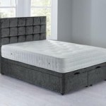 Cuba Front Opening Divan Set – Ottoman Grace Pewter