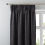 Vermont Charcoal Pencil Pleat Curtains Charcoal