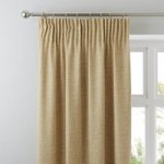 Vermont Ochre Pencil Pleat Curtains Ochre