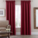 Vermont Red Pencil Pleat Curtains Red