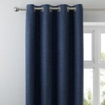 Vermont Denim Eyelet Curtains Denim Blue