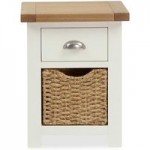 Wilby Cream 2 Drawer Bedside Table Cream (Natural)