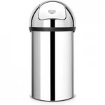 Brabantia 60 Litre Brilliant Steel Push Bin Brilliant Steel