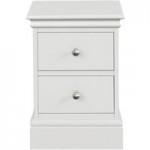 Blakely White Narrow Bedside Table White