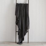 Chenille Charcoal Throw Charcoal