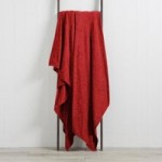 Chenille Red Throw Red