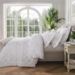 Dorma Fern White Bedspread White