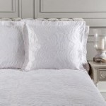 Dorma Fern White Continental Square Pillowcase White