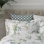 Dorma Botanical Garden Oxford Pillowcase White / Green