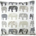 Anais Grey Elephant Cushion Cover Grey