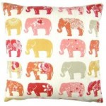 Anais Orange Elephant Cushion Cover Orange