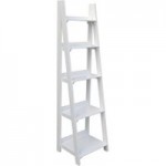 Nautical Wooden Ladder Shelves White White