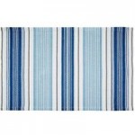 Nautical Stripe Flatweave Bath Mat Blue