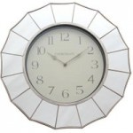 Mirrored Edge Wall Clock White