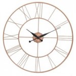 Copper Galvanised Oversized Wall Clock Gold