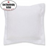 Non Iron Plain Dye White Continental Square Pillowcase White
