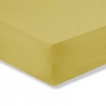 Non Iron Plain Ochre 25cm 3/4 Bed Fitted Sheet Ochre