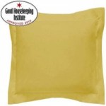 Non Iron Plain Dye Ochre Continental Square Pillowcase Ochre (Yellow)