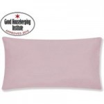 Non Iron Plain Dye Dusky Pink Large Bolster Pillowcase Pink