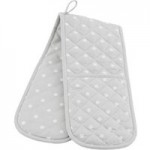 Dotty Grey Double Oven Glove Grey