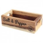 T&G Rustic Salt and Pepper Crate Box Brown