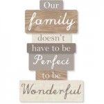 Our Family Plaque Grey
