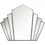 Deco Fan Mirror Silver