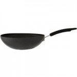 Dunelm Hard Anodised 28cm Wok Black