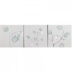 Honesty Set of 3 Canvases Grey / Green