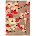 Red Infinite Blossom Rug Red