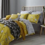 Elements Sunflower Yellow Reversible Duvet Cover and Pillowcase Set Yellow