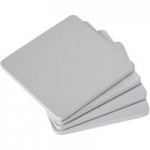 Pack of 4 Grey Wood Coasters Grey