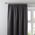 Solar Slate Blackout Pencil Pleat Curtains Slate (Grey)