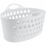 Flexi 60 Litre White Laundry Basket White