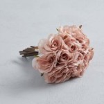 Dried Look Rose Bouquet Dusky Pink