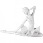 Sitting Ballerina Ornament White