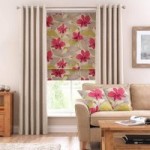 Paradise Pink Lined Roman Blind Pink