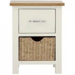 Sidmouth Cream 2 Drawer Bedside Table Cream (Natural)