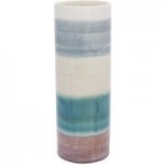 Dip Glazed Ceramic Vase Blue / White