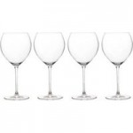 Elegance Pack of 4 Burgundy Wine Glasses Burgundy (Brown)