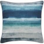 Blue Watercolour Stripe Cushion Blue