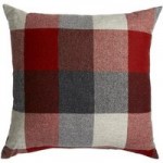 Large Heritage Check Red Cushion Red